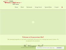 Tablet Screenshot of frauensteinerhof.de